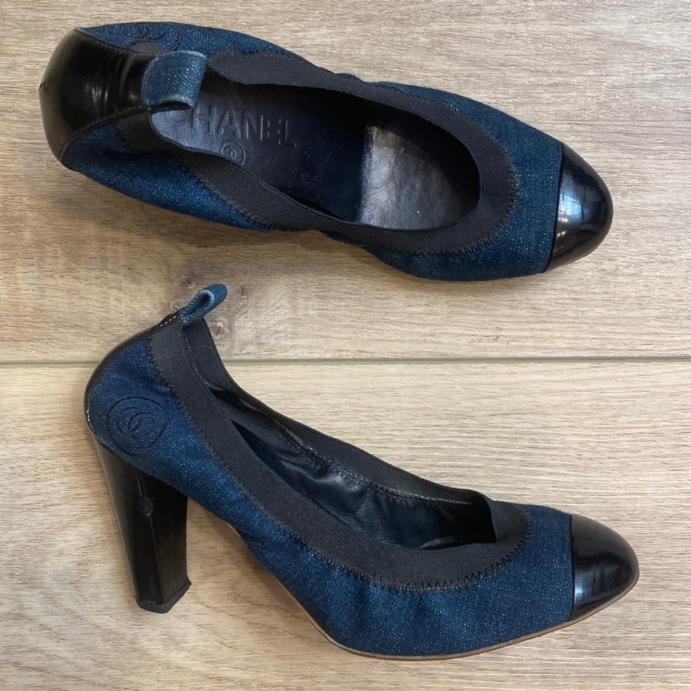 CHANEL | Spirit Pump | Stretch Denim Ballet Heels